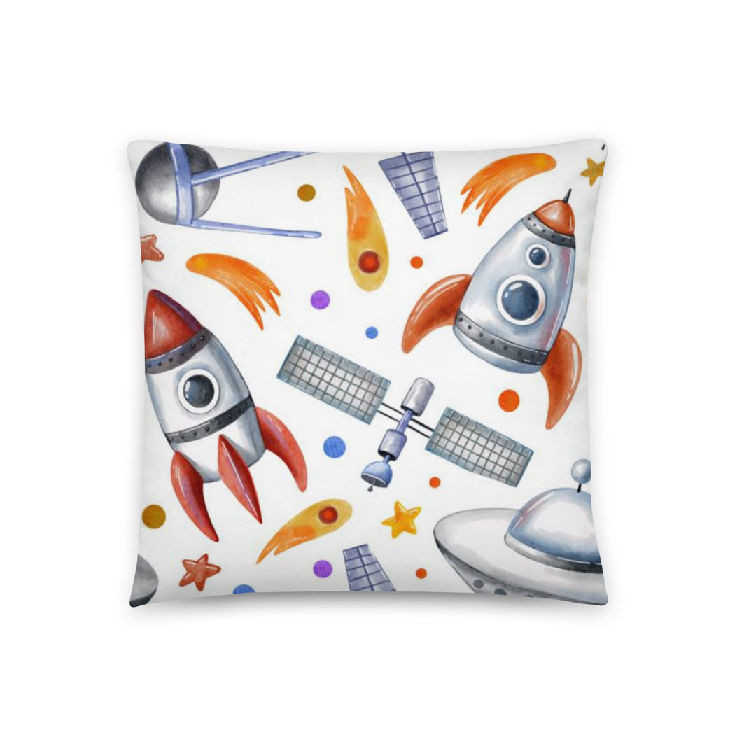 Sweet Little Spaceship Euro Pillow