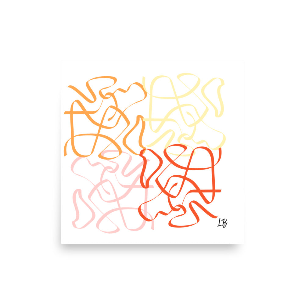 SB Home Studio Color Me Amber Abstract Art Print