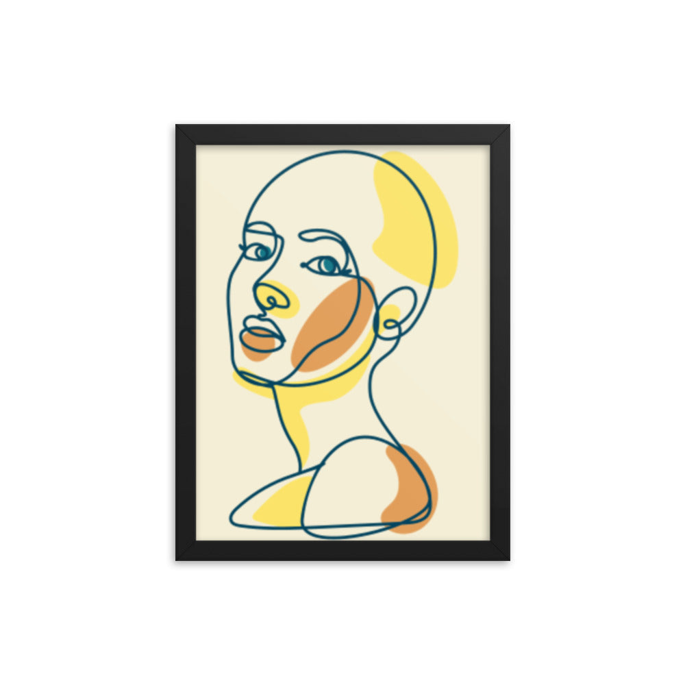 SB Home Studio Neutral Head Framed Abstract Art Print